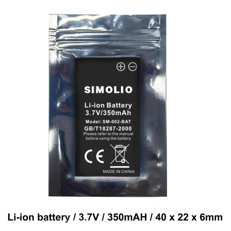 SIMOLIO Replacement Li-Battery Wireless TV Headsets SM-823 Pro, SM-823D Pro, SM-824D1, SM-824D2, SM-828D1, SM-828D2, SM-8245 and SM-863D Series, Rechargeable Battery TV Hearing Headset - Image 4